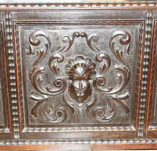 Escrivaninha Antiga Entalhada Pata De Leão Estilo Renascença